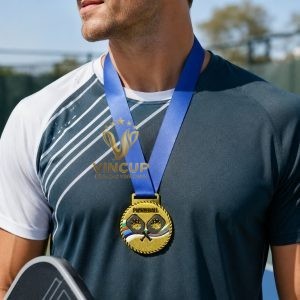 Huy chương kim loại hình 2 vợt Pickleball  - VCH1002 - Ảnh 7