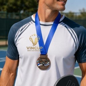 Huy chương kim loại hình 2 vợt Pickleball  - VCH1002 - Ảnh 6