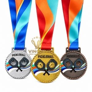 Huy chương kim loại hình 2 vợt Pickleball  - VCH1002