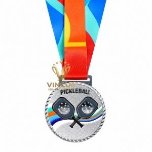 Huy chương kim loại hình 2 vợt Pickleball  - VCH1002 - Ảnh 4